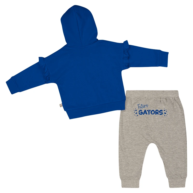 Ensemble sweat à capuche et pantalon en polaire pour bébé fille Colosseum Royal Florida Gators Patches