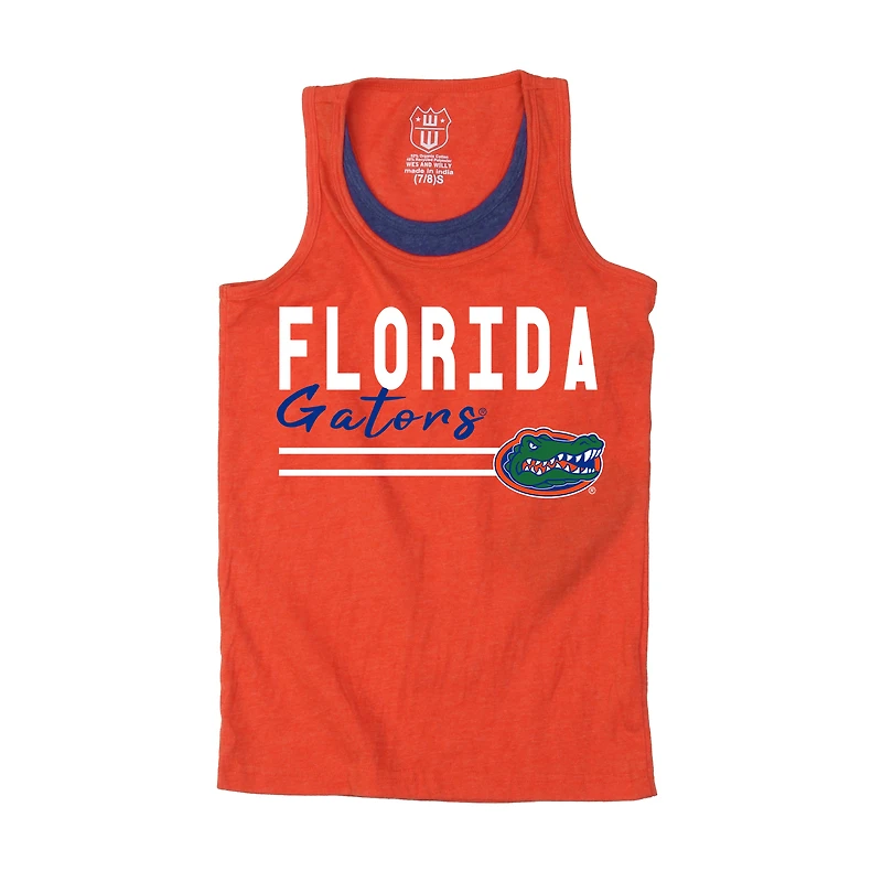 Débardeur dos nageur Wes & Willy orange Florida Gators pour filles (maternelle)