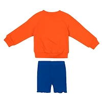 Ensemble sweat-shirt et short en polaire Beta pour fille Colosseum Orange/Royal Florida Gators