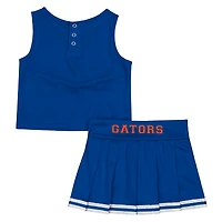 Ensemble haut et jupe de cheerleading pour filles Colosseum Royal Florida Gators Time For Recess