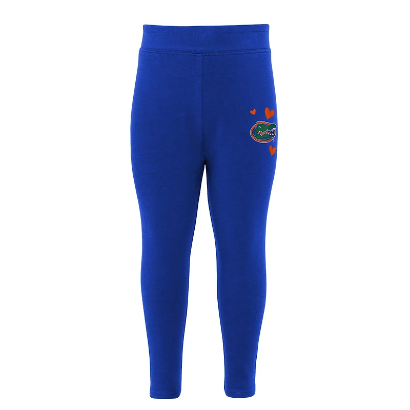 Girls Toddler Gray/Royal Florida Gators Heart to Hoodie & Leggings Set