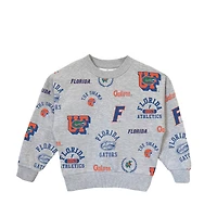 Girls Youth Gameday Couture  Heather Gray Florida Gators Always On Repeat Pullover Sweatshirt