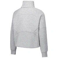 Girls Youth Garb Gray Florida Gators Dawn Raglan Fleece Cropped Half-Zip Sweatshirt