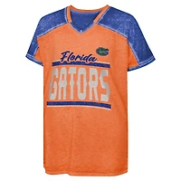 Girls Youth Royal Florida Gators Up for Anything Colorblock Dolman V-Neck T-Shirt