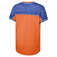 T-shirt à col en V Dolman blocs de couleurs pour jeunes filles des Royal Florida Gators, prêt tout
