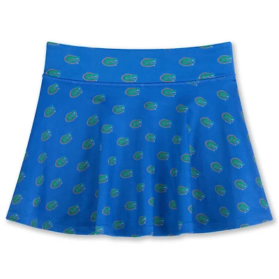 Girls Youth ZooZatz Royal Florida Gators All-Over Print Tennis Skort