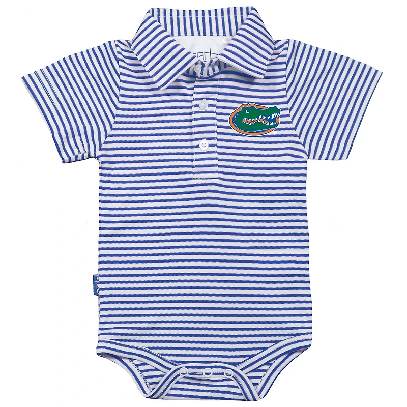 Infant Garb Royal/White Florida Gators Carson Body rayé à manches courtes
