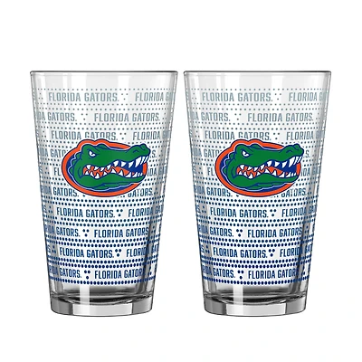 Logo Brands Florida Gators Two-Pack Chant Fade 16oz. Pint Glass Set
