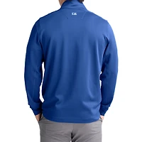 Men's Cutter & Buck  Blue Florida Gators DryTec Traverse Stretch Eco Tri-Blend Quarter-Zip Pullover