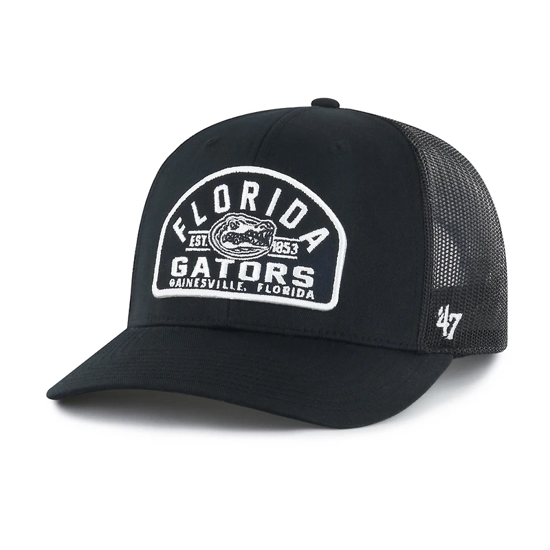 Casquette trucker ajustable Florida Gators Leland noire pour homme, modèle 47