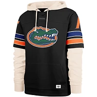 Men's '47  Black Florida Gators Split Zone Cornerback Lacer Pullover Hoodie