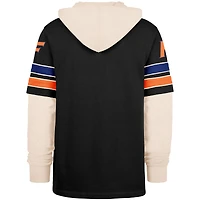 Men's '47  Black Florida Gators Split Zone Cornerback Lacer Pullover Hoodie