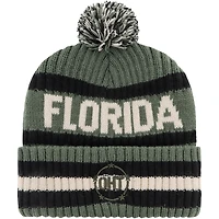 Bonnet en tricot à revers Bering pour hommes '47 Green Florida Gators OHT Military Appréciation avec pompon