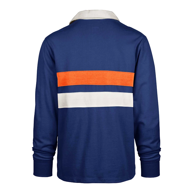 Men's '47 Royal Florida Gators Clubhouse Knox Thames Long Sleeve Rugby Polo