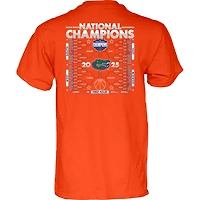 Men's Blue 84 Orange Florida Gators 2025 NCAA Basketball National Champions Bracket T-Shirt