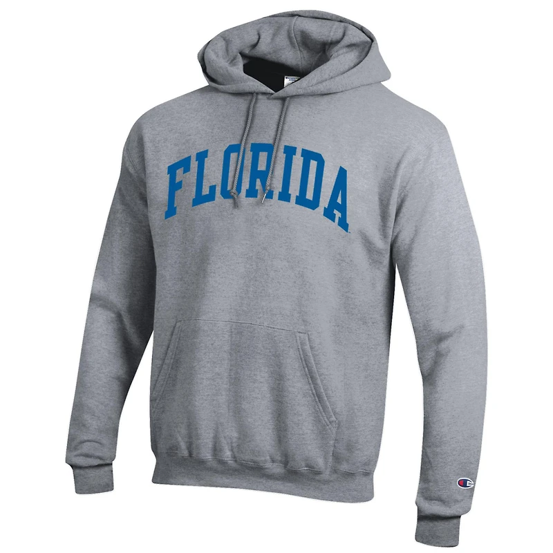 Sweat à capuche en polaire Champion Heather Grey pour homme des Florida Gators Basic Arch