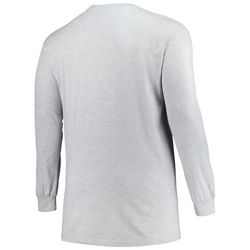 Men's Champion Heather Gray Florida Gators Big & Tall Mascot Long Sleeve T-Shirt