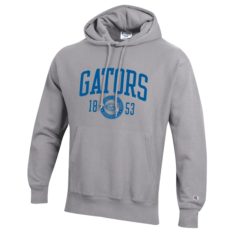 Men's Champion  Heather Gray Florida Gators Established Reverse Weave Hoodie