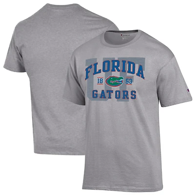 T-shirt universitaire Champion Florida Gators gris chiné pour homme