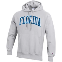 Men's Champion Heathered Gray Florida Gators Big & Tall Reverse Weave Fleece Pullover Hoodie Sweatshirt
