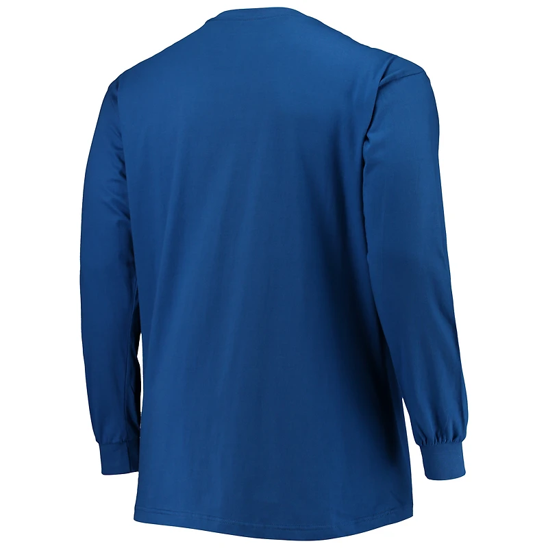 Men's Champion Royal Florida Gators Big & Tall 2-Hit Long Sleeve T-Shirt