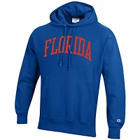 Men's Champion Royal Florida Gators Team Arch Reverse Weave Relaxed Fit Pullover Hoodie