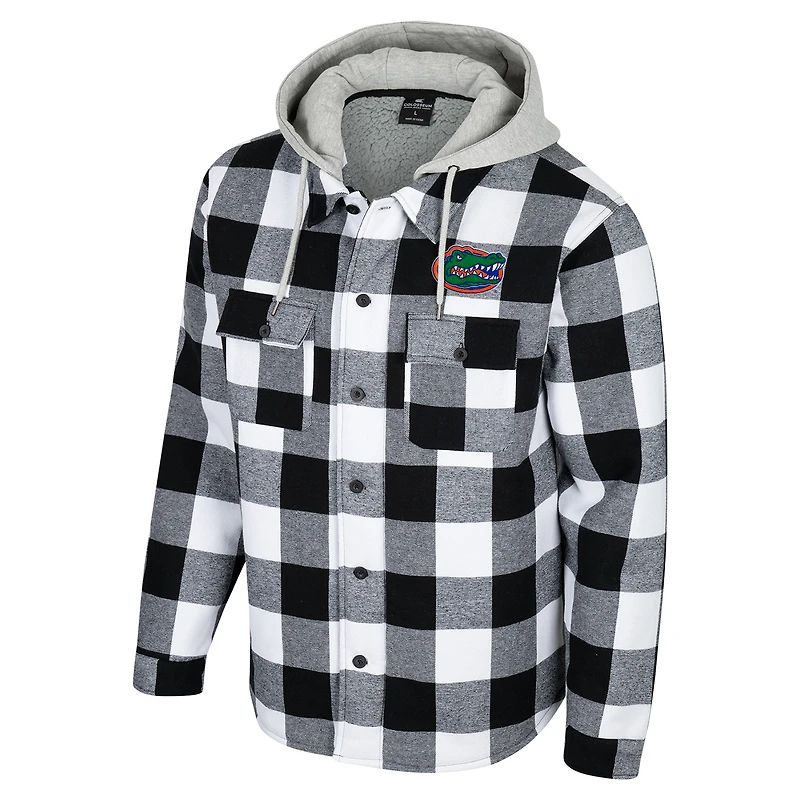 Veste zippée à carreaux Buffalo des Florida Gators pour homme Colosseum noir/blanc