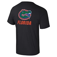 Men's Colosseum Black Florida Gators Logo Lockup 2-Hit Active Blend T-Shirt
