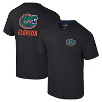 Men's Colosseum Black Florida Gators Logo Lockup 2-Hit Active Blend T-Shirt