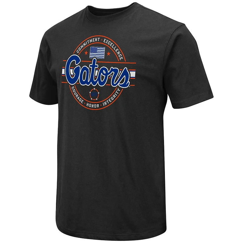 T-shirt de terrain d'appréciation militaire Colosseum Black Florida Gators OHT pour hommes