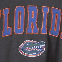 Men's Colosseum Charcoal Florida Gators Arch & Logo Crew Neck Sweatshirt