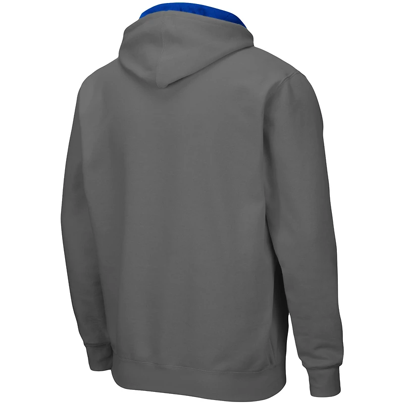 Men's Colosseum Charcoal Florida Gators Big & Tall Full-Zip Hoodie