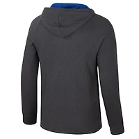 Men's Colosseum  Charcoal Florida Gators Dujour Ralgan Long Sleeve Henley Hoodie T-Shirt