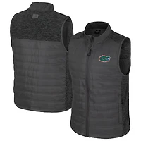 Men's Colosseum Charcoal Florida Gators Nightman Full-Zip Puffer Vest