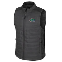 Men's Colosseum Charcoal Florida Gators Nightman Full-Zip Puffer Vest
