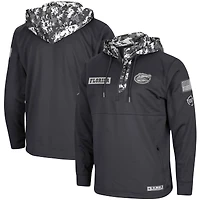 Sweat à capuche avec zip quart de Colosseum Charcoal Florida Gators OHT Military Appreciation Digi Camo pour hommes