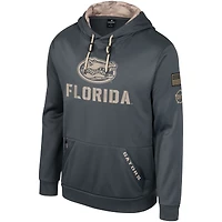 Pull à capuche pour hommes Colosseum Charcoal Florida Gators OHT Military Appréciation