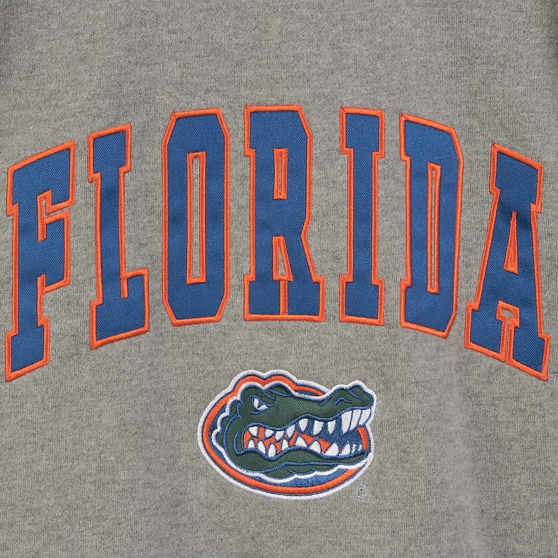 Colosseum gris chiné Florida Gators Arch & Logo Crew Neck Sweat-shirt pour homme