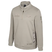 Men's Colosseum Oatmeal Florida Gators Operation Hat Trick Battalion Quarter-Zip Pullover