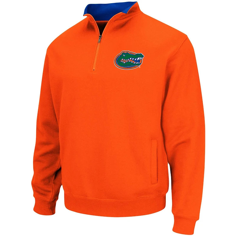 Men's Colosseum Orange Florida Gators Tortugas Logo Quarter-Zip Pullover Jacket
