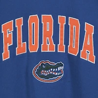 Men's Colosseum Royal Florida Gators Arch & Logo Crew Neck Sweatshirt