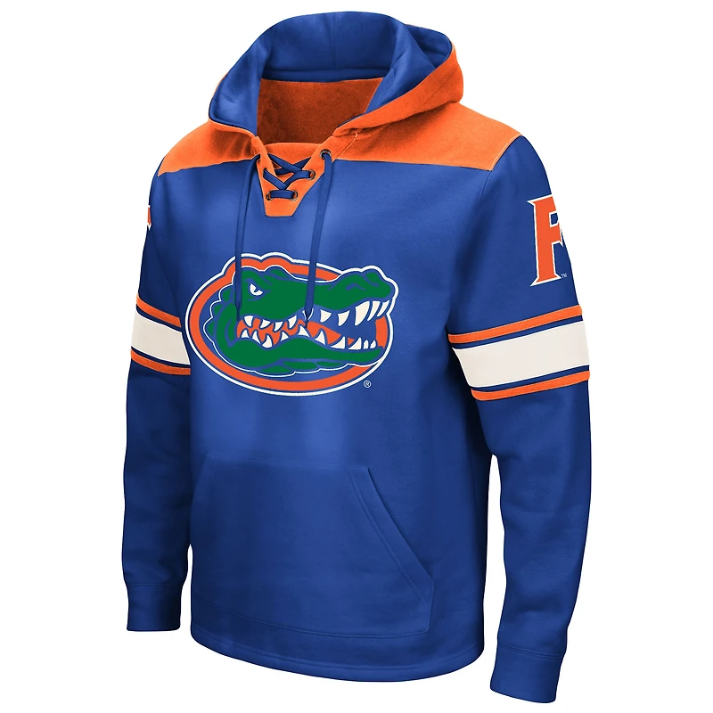 Men's Colosseum Royal Florida Gators Big & Tall Hockey Lace-Up Pullover Hoodie