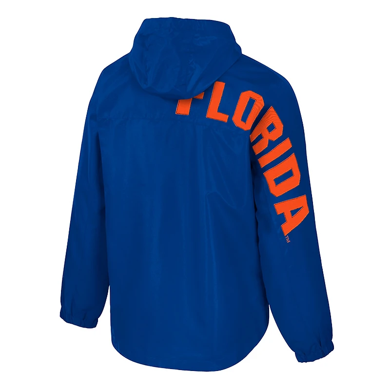 Veste anorak demi-zip Colosseum Royal Florida Gators Reloaded pour homme