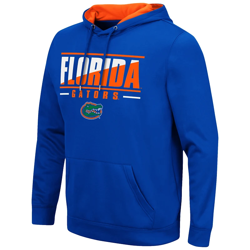 Men's Colosseum Royal Florida Gators Slash Stack 2.0 Pullover Hoodie