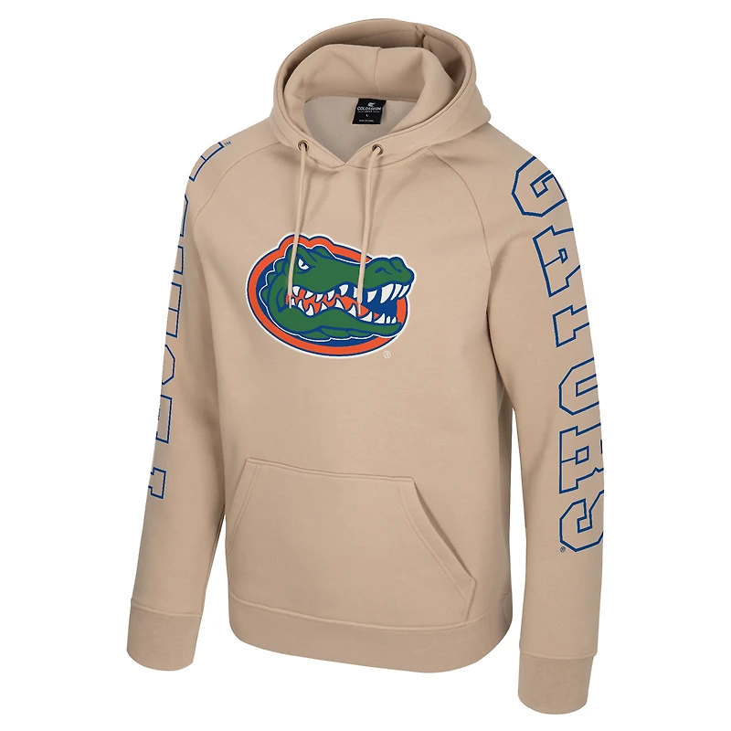 Men's Colosseum Tan Florida Gators Big Break Raglan Hoodie