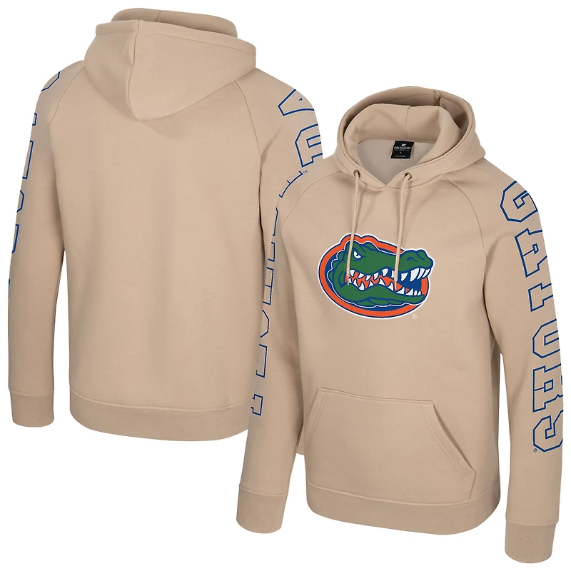 Men's Colosseum Tan Florida Gators Big Break Raglan Hoodie