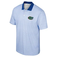 Men's Colosseum White/Royal Florida Gators Print Stripe Polo