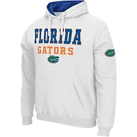 Men's Colosseum White Florida Gators Sunrise Pullover Hoodie