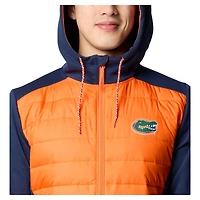 Veste à capuche hybride entièrement zippée Columbia Out-Shield pour homme, bleu marine/orange, Florida Gators