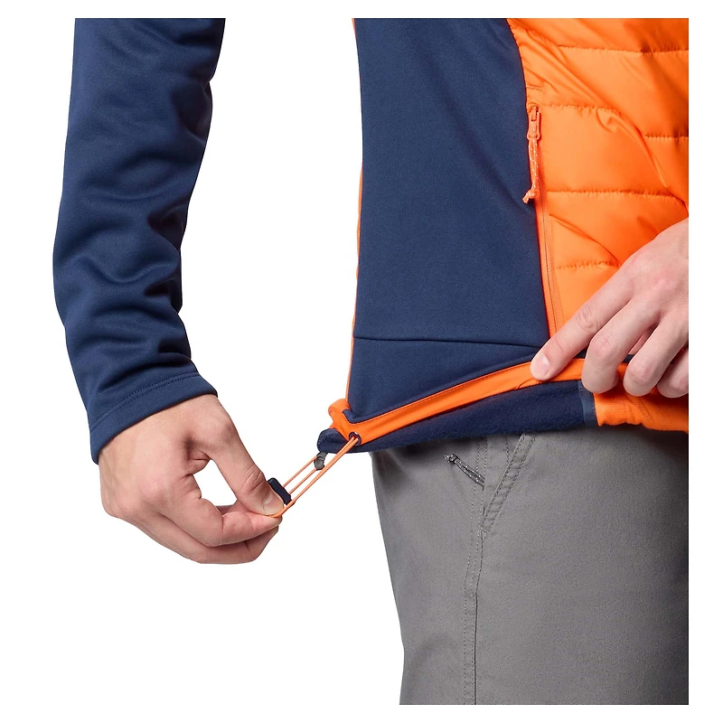 Veste à capuche hybride entièrement zippée Columbia Out-Shield pour homme, bleu marine/orange, Florida Gators